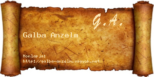 Galba Anzelm névjegykártya